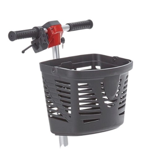 Quick release front basket - release, for
